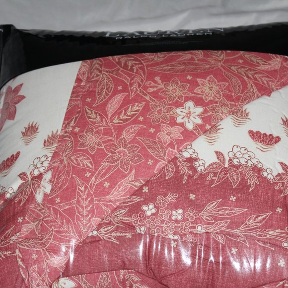 Ralph Lauren ISLA FLORAL PINK Full Queen SLUB COTTON COMFORTER + 2 SHAMS - Picture 5 of 7